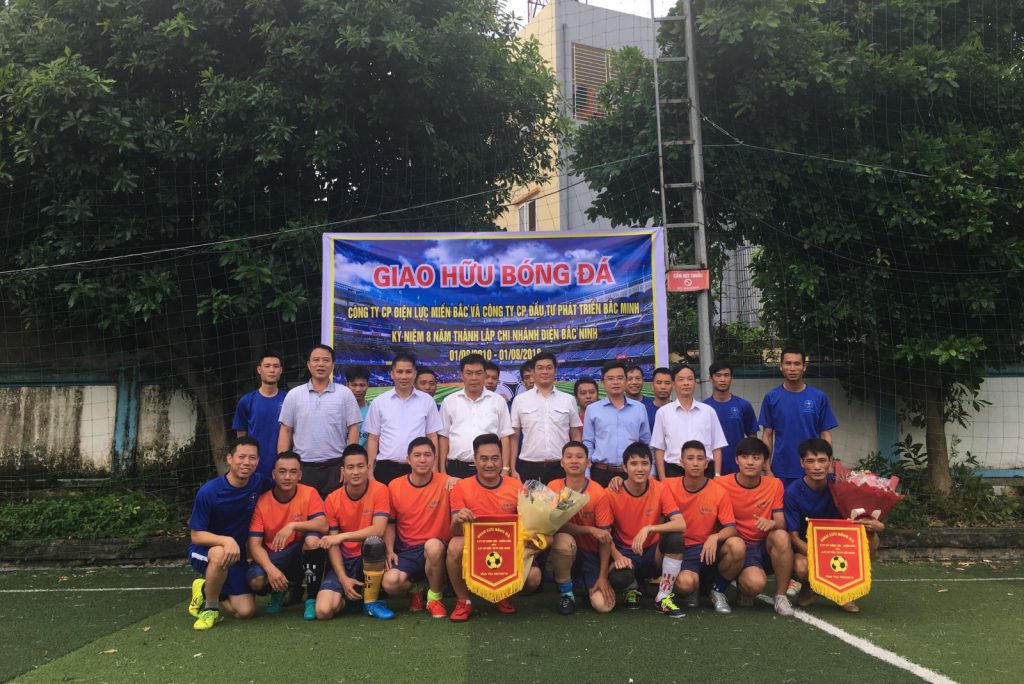 Trận giao hữu bóng đá chào mừng kỷ niệm 08 năm thành lập Chi nhánh Điện Bắc Ninh – Công ty cổ phần Điện lực Miền Bắc